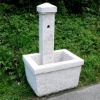 Gartenbrunnen aus Granit, Höhe mit Brunnenstock 115 cm
