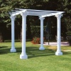 piliers formant une pergola, pierre artificielle