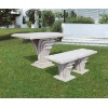 table et banc pour le jardin, pierre artificielle